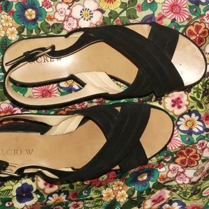 J Crew suede wedge 8